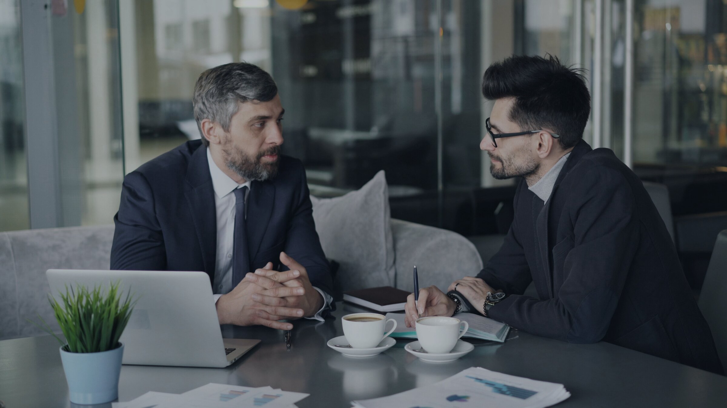 Professional legal consultation in a contemporary office